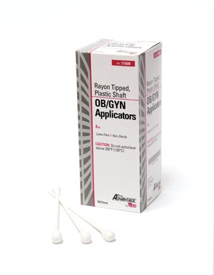 Applicator Jumbo Ob/Gyn Rayon Tipped Plastic Shaft Non-Sterile (Scopette) 8 Inch (50/BX 10BX/CS) by Pro Advantage  ID 77600